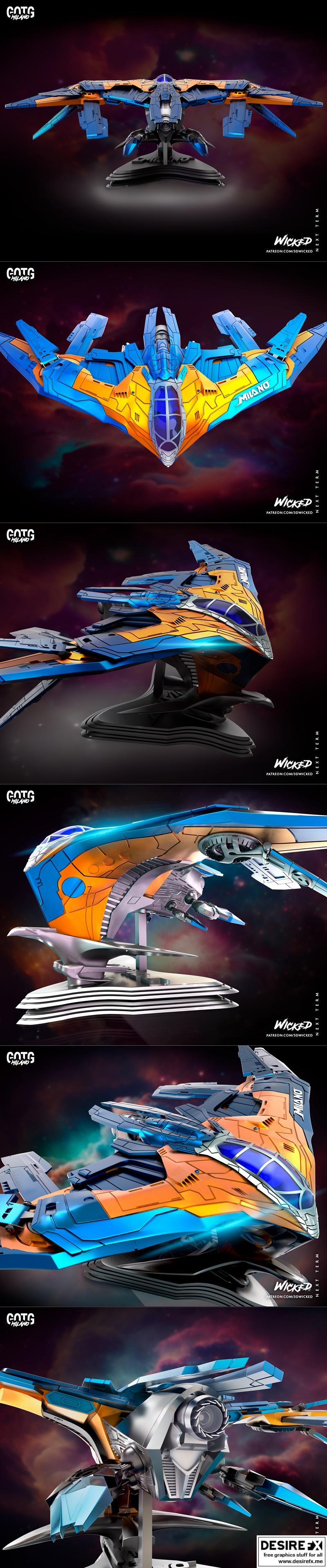 WICKED米兰号3D打印模型|WICKED – Milano Ship – 3D Print Model STL