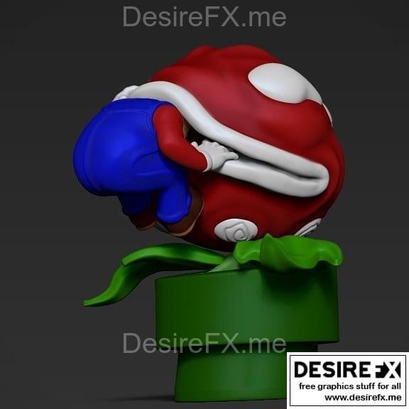 潘龙植物 3D打印模型|Piranha Plant – 3D Print Model STL