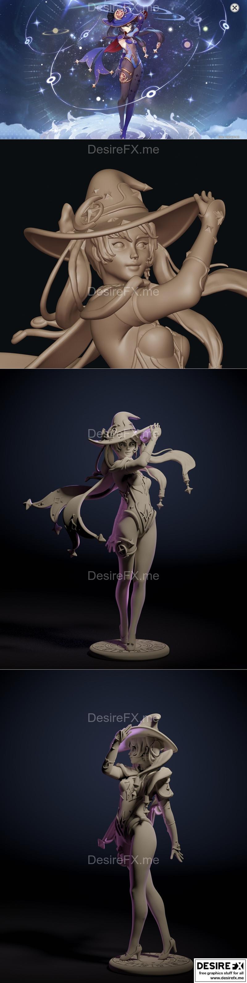 原神Mona 3D打印模型 STL|Mona Genshin impact – 3D Print Model STL