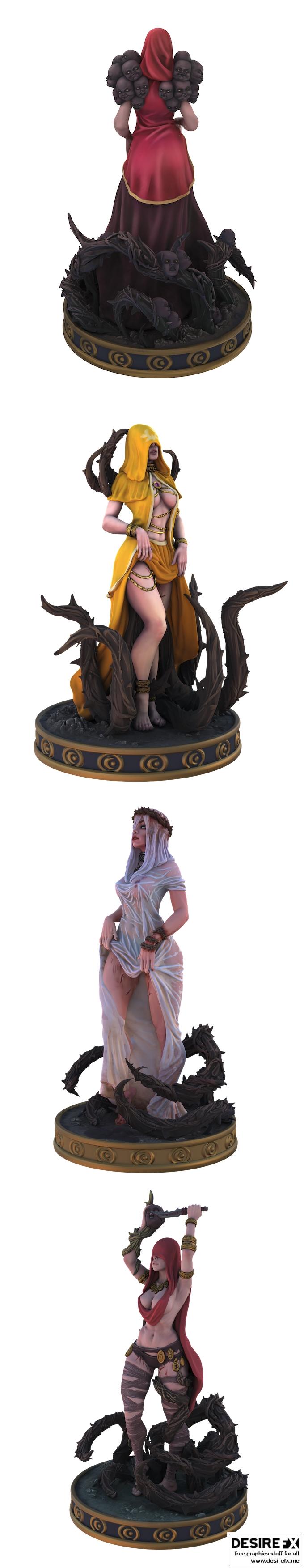 恶魔荆棘女巫 3D打印模型|Witch of the Demonic Thorn – 3D Print Model STL
