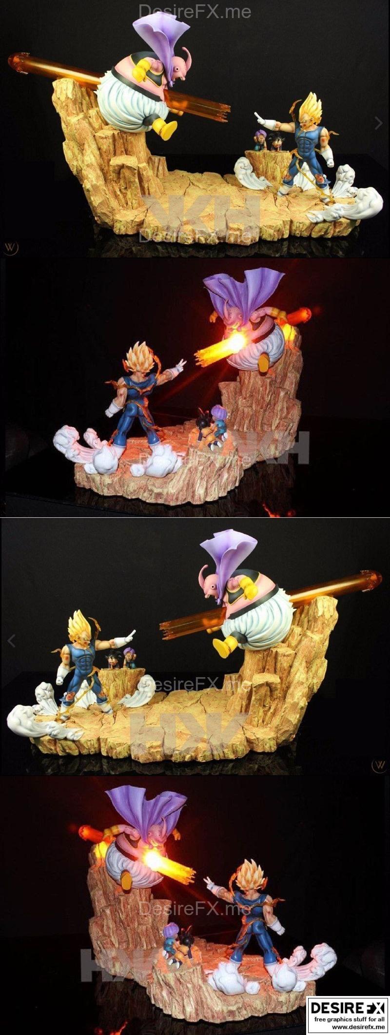 贝吉塔 vs 龙珠布欧 3D打印模型|Vegeta vs Buu 2 – 3D Print Model STL