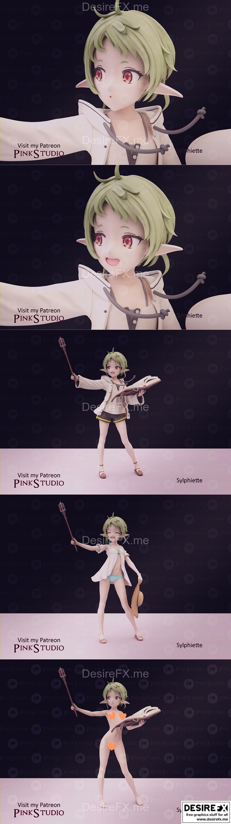 Pink Studio - Sylphiette 3D打印模型|Pink Studio – Sylphiette – 3D Print Model STL