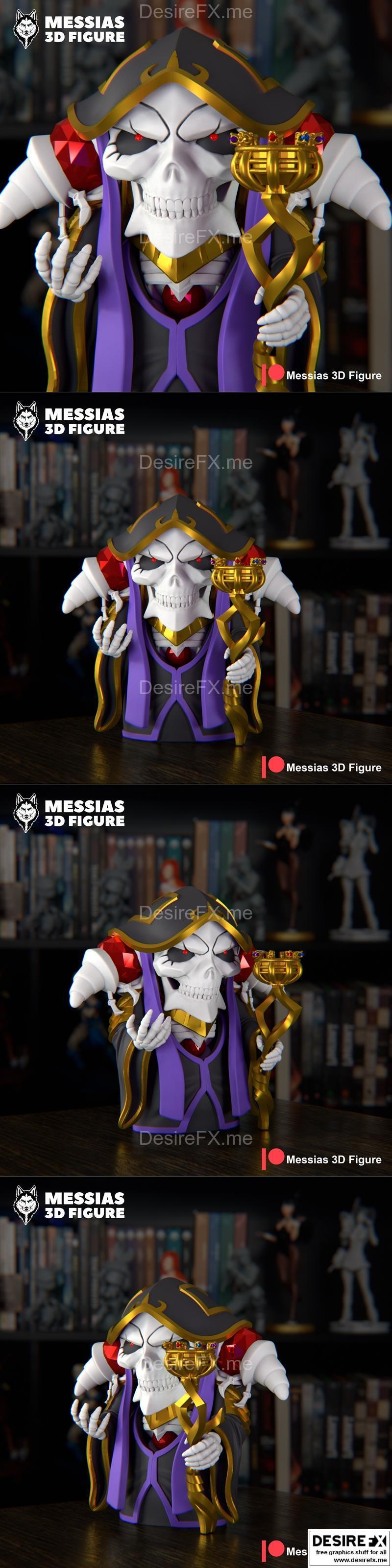 Ainz Ooal Chibi 3D打印模型|Ainz Ooal Chibi – 3D Print Model STL