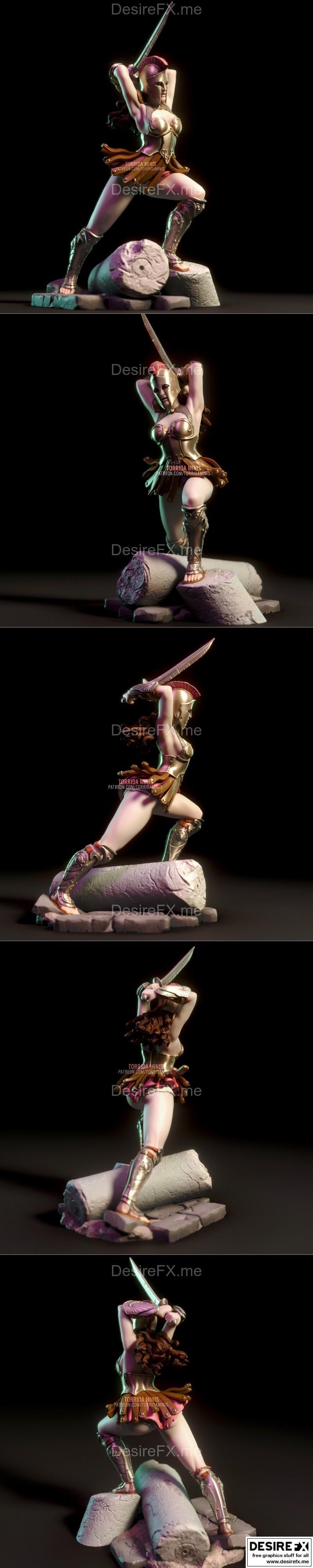 赫拉女神 3D打印迷你模型|Helene – Greek Warrior – Torrida Minis – 3D Print Model STL