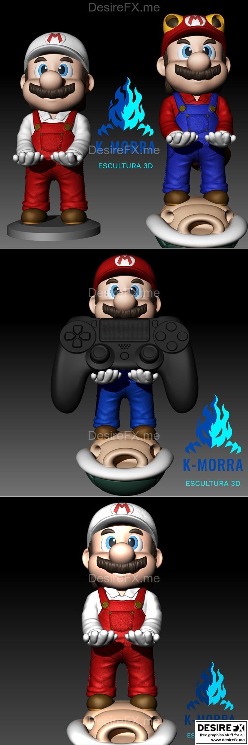 马里奥兄弟3D打印手柄模型|Mario Bros Joystick Holder – 3D Print Model STL