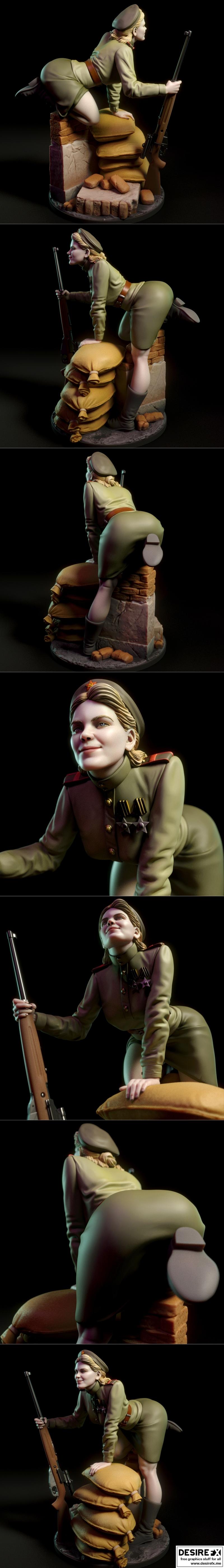 Roza Shanina 3D打印迷你模型|Roza Shanina – Torrida Minis – 3D Print Model STL