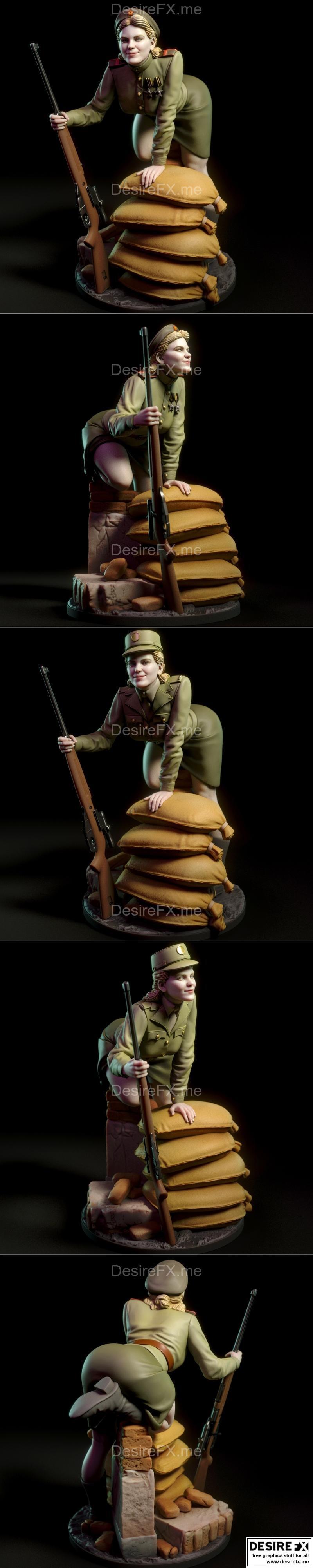 Roza Shanina 3D打印迷你模型|Roza Shanina – Torrida Minis – 3D Print Model STL