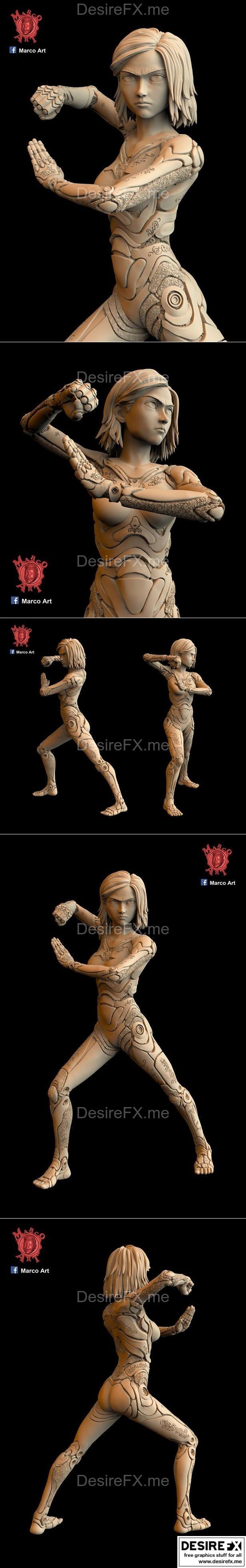 马可艺术工作室 - 阿丽塔 - 3D打印模型|Alita By Marco Art – 3D Print Model STL