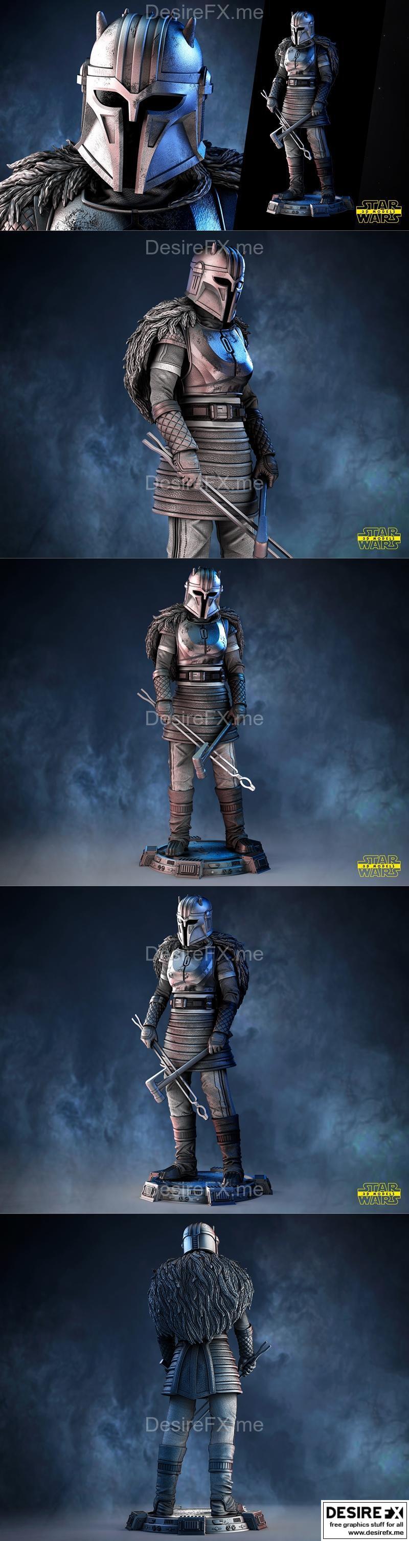 星球大战 守护者 3D打印模型|Star Wars – The Armorer Sculpture – 3D Print Model STL