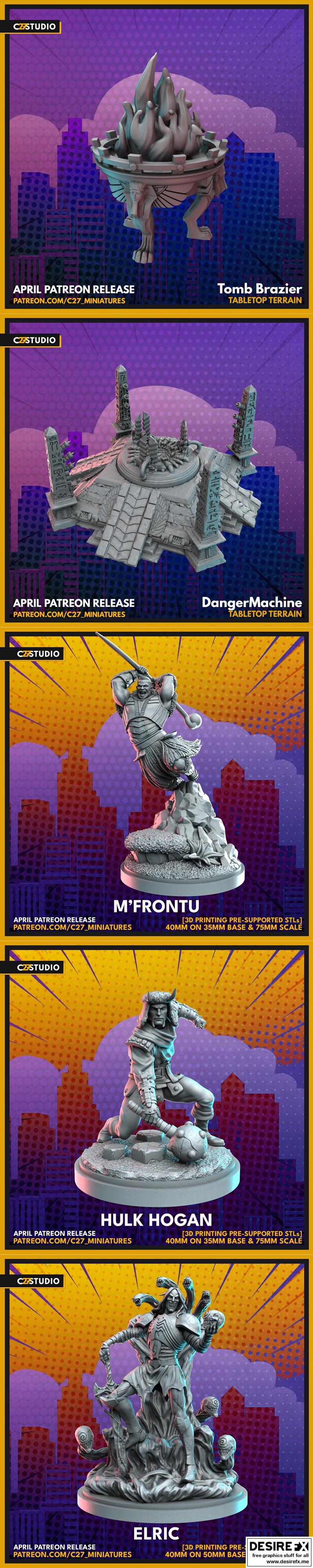 C27 2023年4月 3D打印模型：动漫角色模型STL|C27 April 2023 – 3D Print Model STL