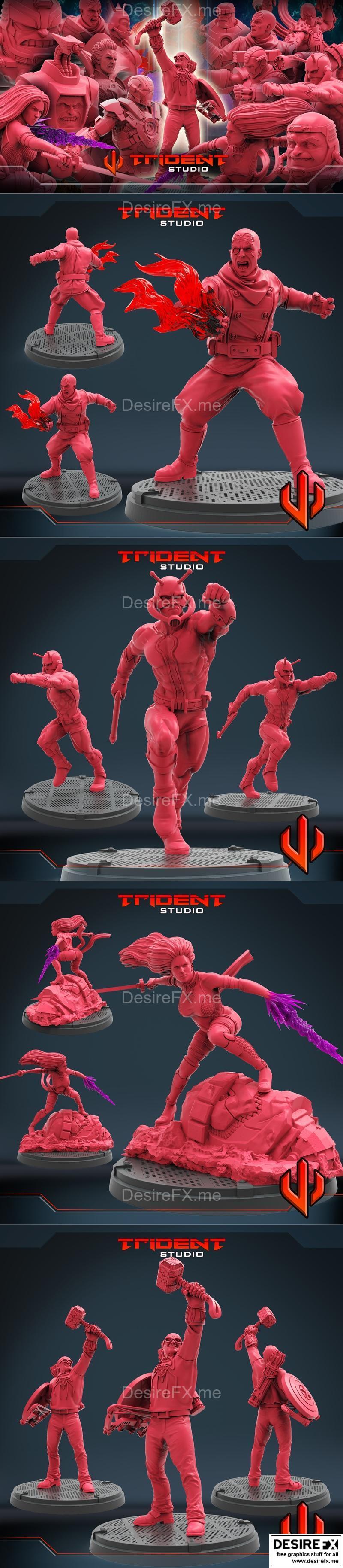 Trident Studio 2023年3D打印模型：动漫游戏角色立体模型集|Trident Studio April 2023 – 3D Print Model STL