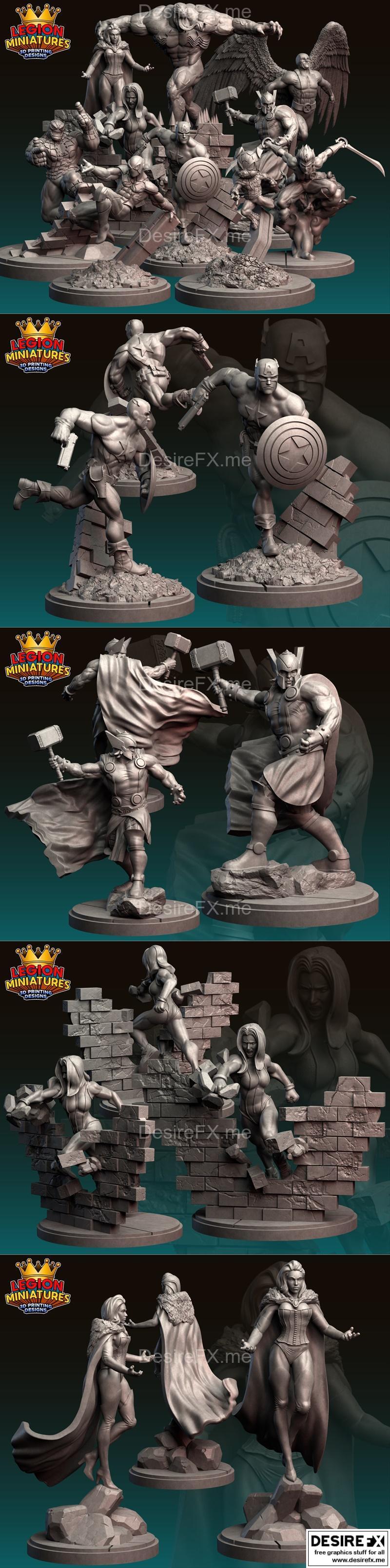 Legion迷你模型-23M四月刊-3D打印可打印模型|Legion Miniatures – Pack 23M April 2023 – 3D Print Model STL