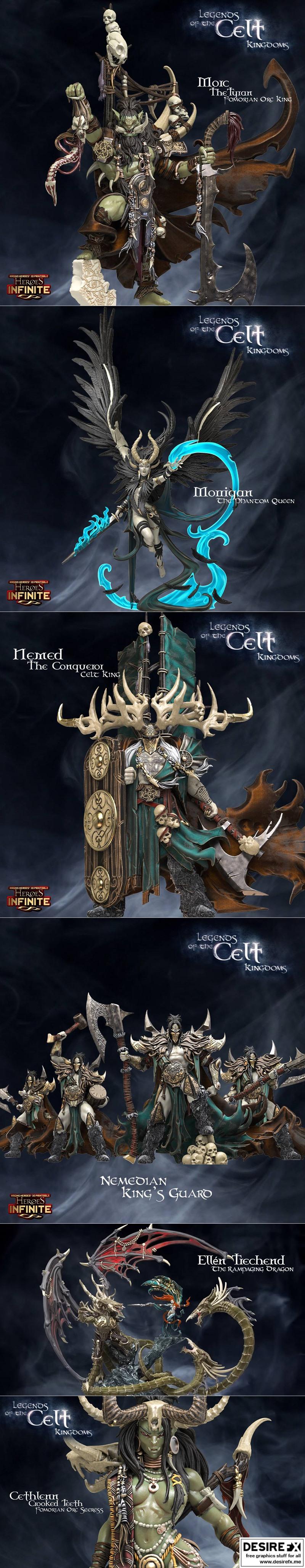 凯尔特王国传奇 3D打印模型|Heroes Infinite – Legend of the Celt Kingdom April 2023 – 3D Print Model STL