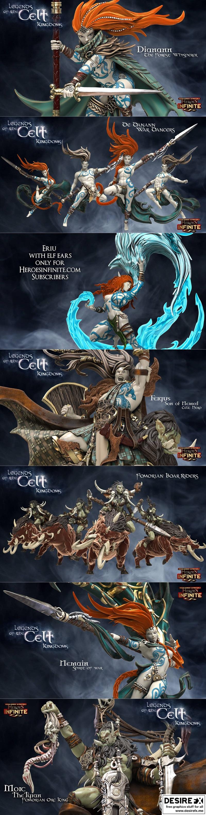 凯尔特王国传奇 3D打印模型|Heroes Infinite – Legend of the Celt Kingdom April 2023 – 3D Print Model STL