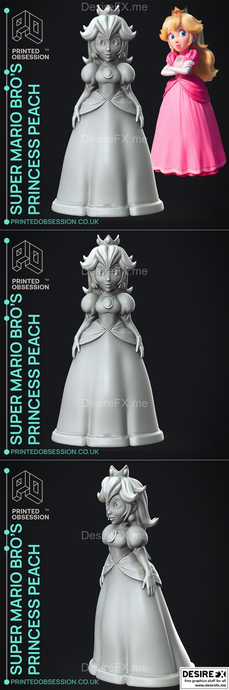 3D打印模型：皮卡丘主题公主 Peach 玩具造型|Printed Obsession – Princess Peach – 3D Print Model STL