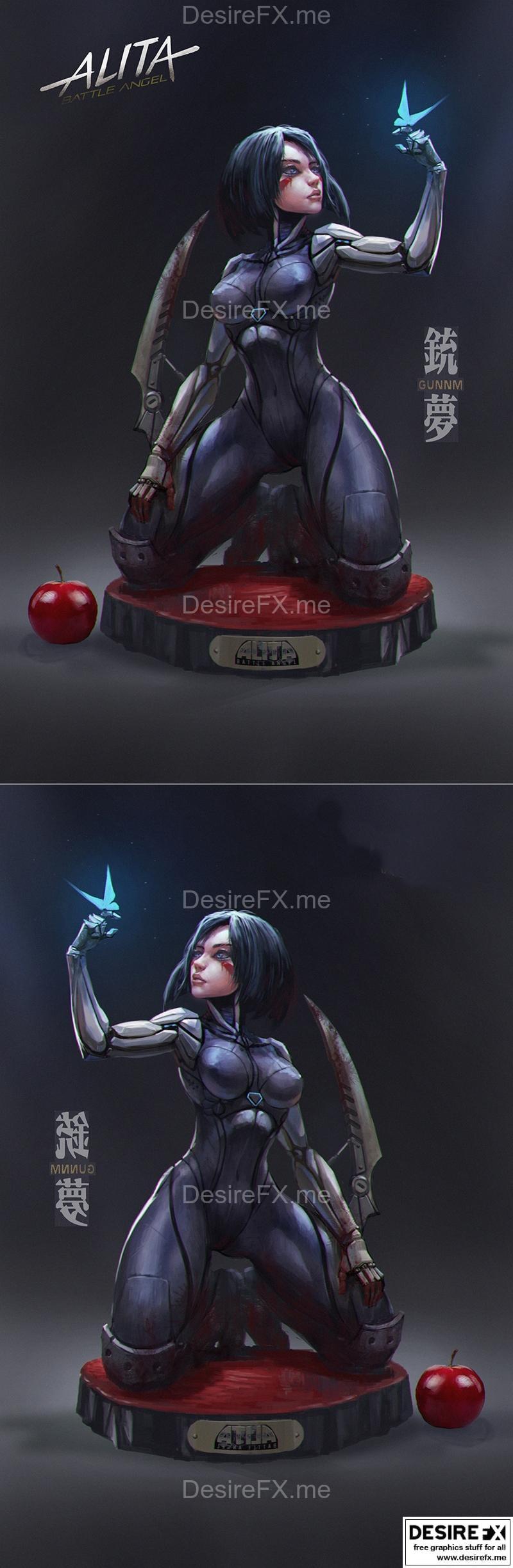 雷贝利 - 阿丽塔战甲 - 3D打印模型|Ren Beili – Alita Battle Angel – 3D Print Model STL