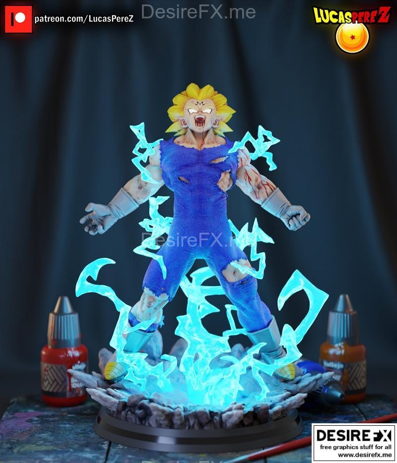 贝吉塔自杀式冲锋 3D打印模型|Majin Vegeta Kamikaze – 3D Print Model STL