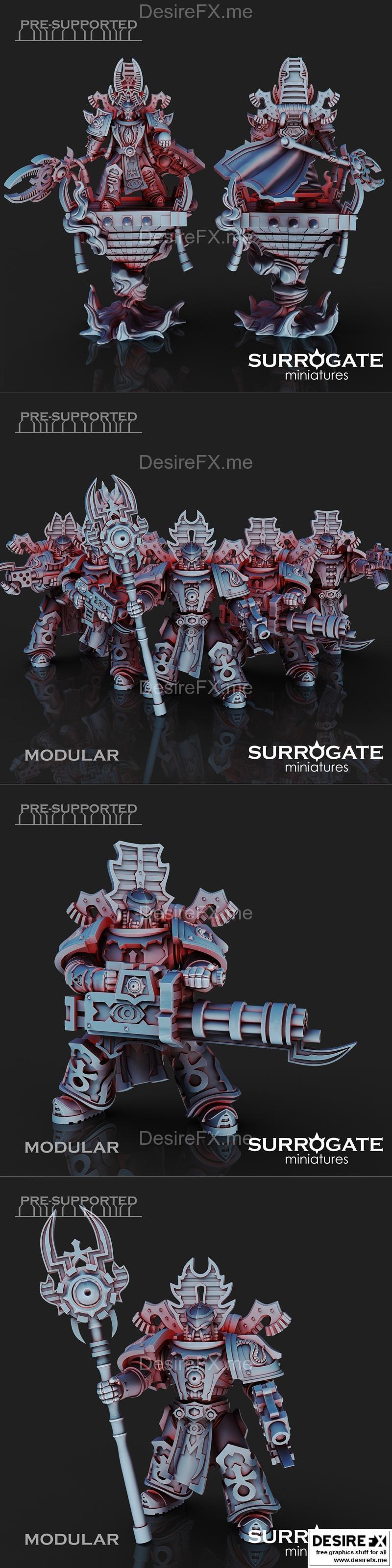 战域魔纹——战域海军3D打印模型|Rubeus Marines – Warpcoven Kill Team Builder Surrogate – 3D Print Model STL