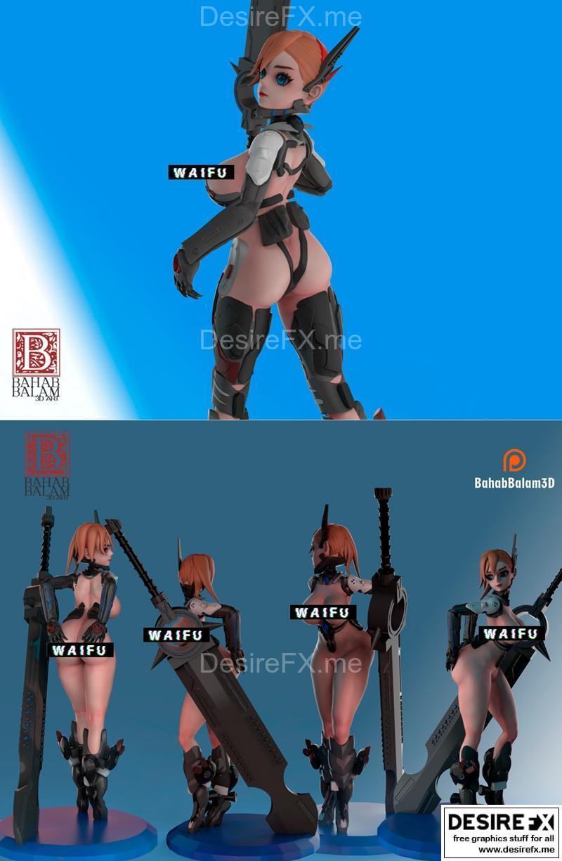 机械少女 3D打印模型|Mecha Girl – 3D Print Model STL