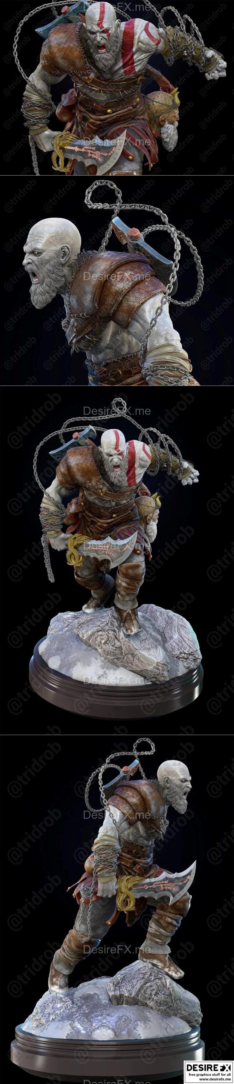 战神克洛诺斯 3D打印模型|Kratos. God of War – 3D Print Model STL