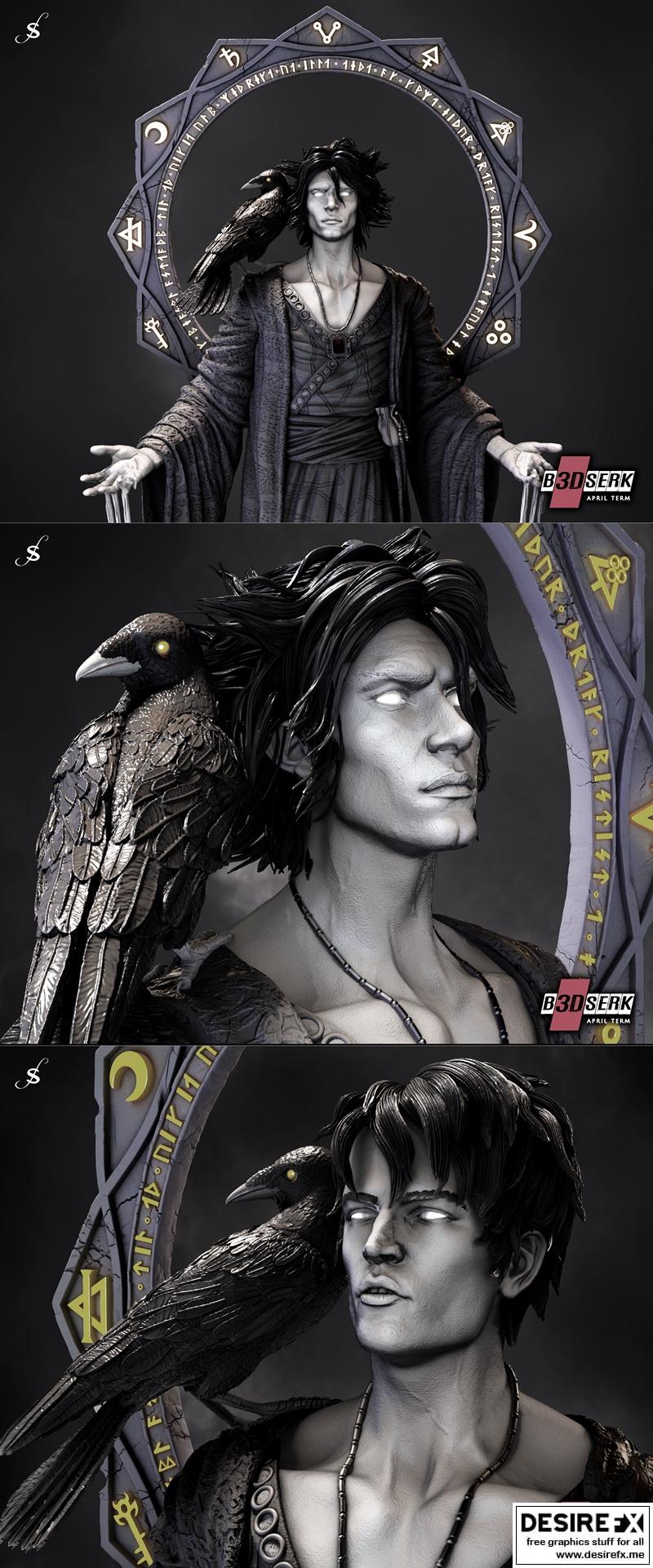 B3DSERK - 沙人雕像 - 3D打印模型|B3DSERK – Sandman Statue – 3D Print Model STL