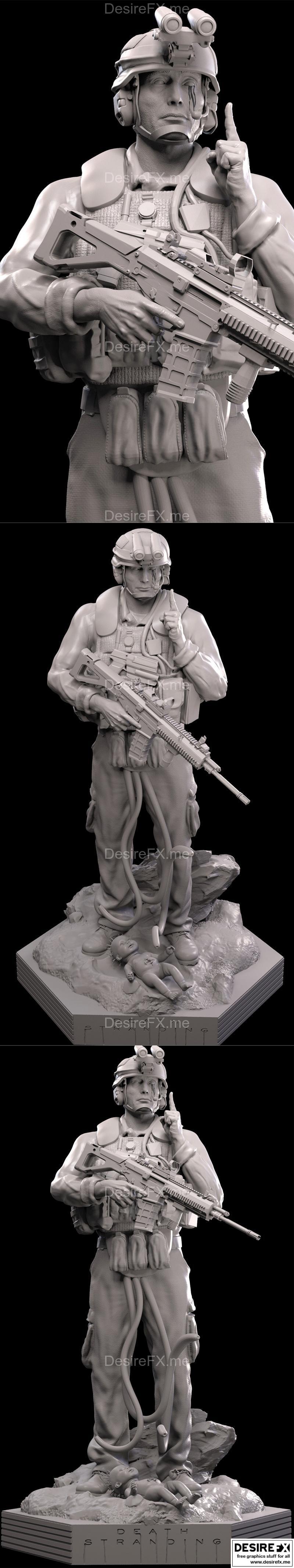 KCStudio – 死亡直通 – 克里夫模型3D打印版|KCStudio – Cliff Unger – Death Stranding – 3D Print Model STL