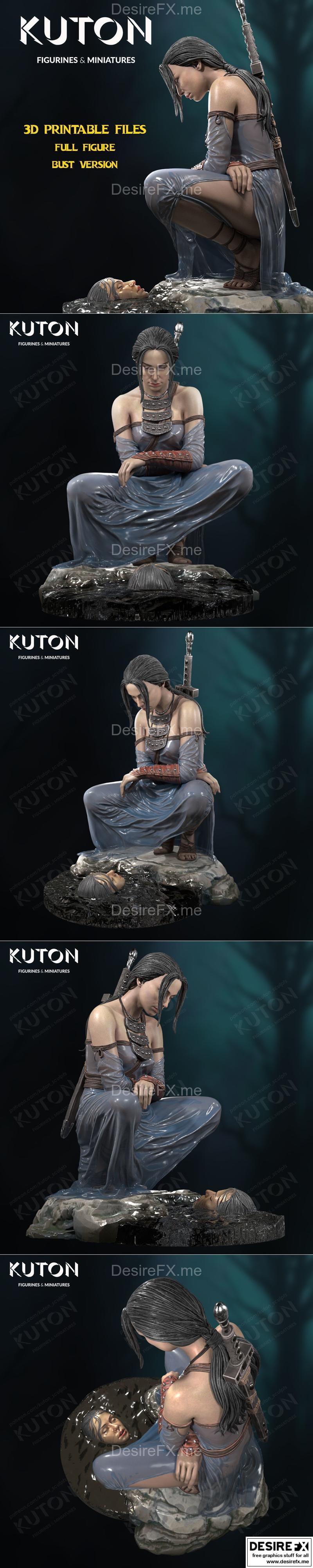 KUTON 3D打印女战士模型|KUTON – Female Warrior – 3D Print Model STL