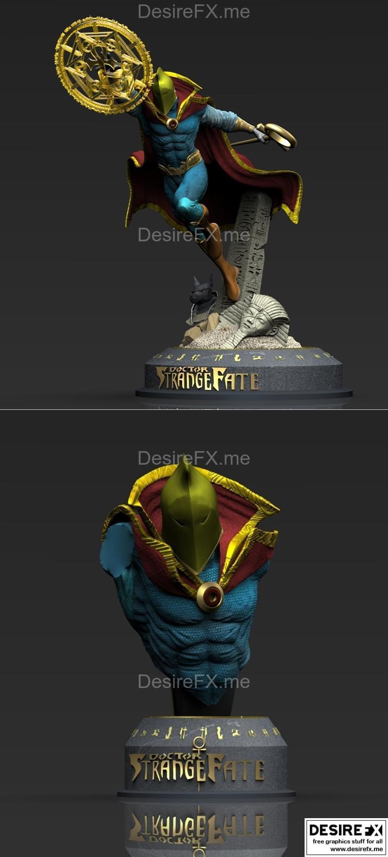 奇异博士命运雕像及立体模型 3D打印版|Doctor Strange Fate Figure and Bust – 3D Print Model STL