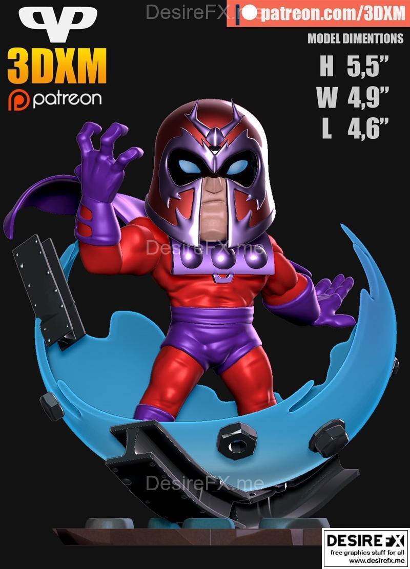 3DXM - 魔法少女奇奇 - 3D打印模型|3DXM – Magneto Chibi – 3D Print Model STL