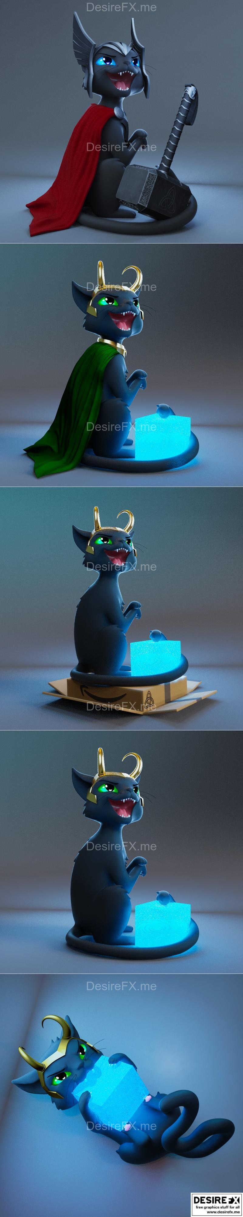 LOL猫娘 3D打印模型|LOL Kitty – 3D Print Model STL