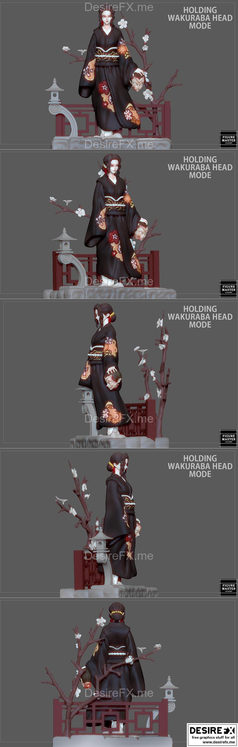 《鬼灭之刃：火之神神乐 3D打印模型》|Muzan Kibutsuji Demon Slayer Kimetsu no Yaiba – 3D Print Model STL