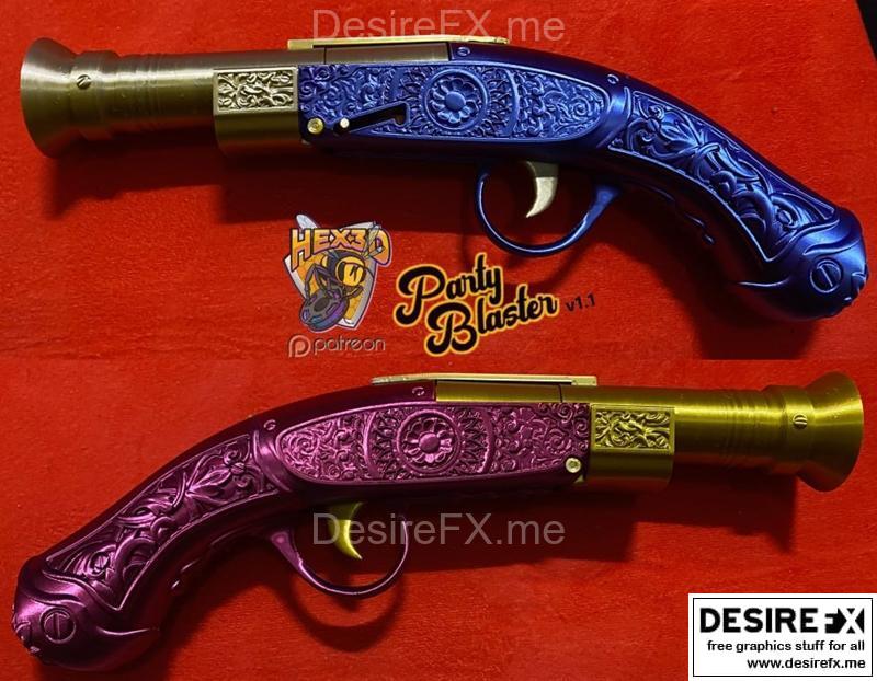 Hex3D - Party Blaster V1.1 - 3D打印模型|Hex3D – Party Blaster V1.1 – 3D Print Model STL