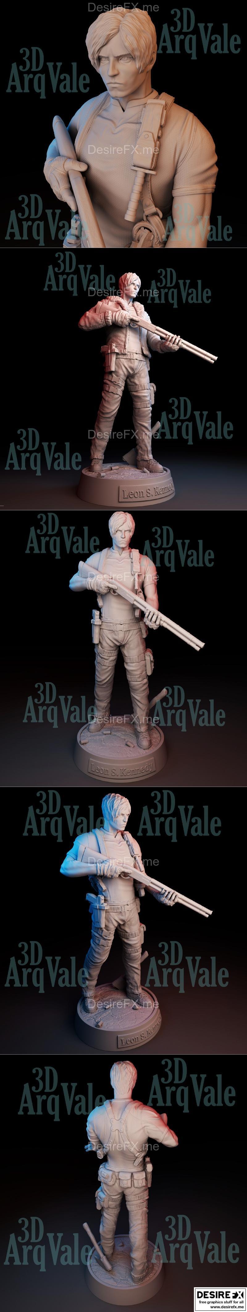 生化危机4 伦利·斯科特·肯尼迪 3D打印模型|Leon Scott Kennedy – Resident Evil 4 – 3D Print Model STL