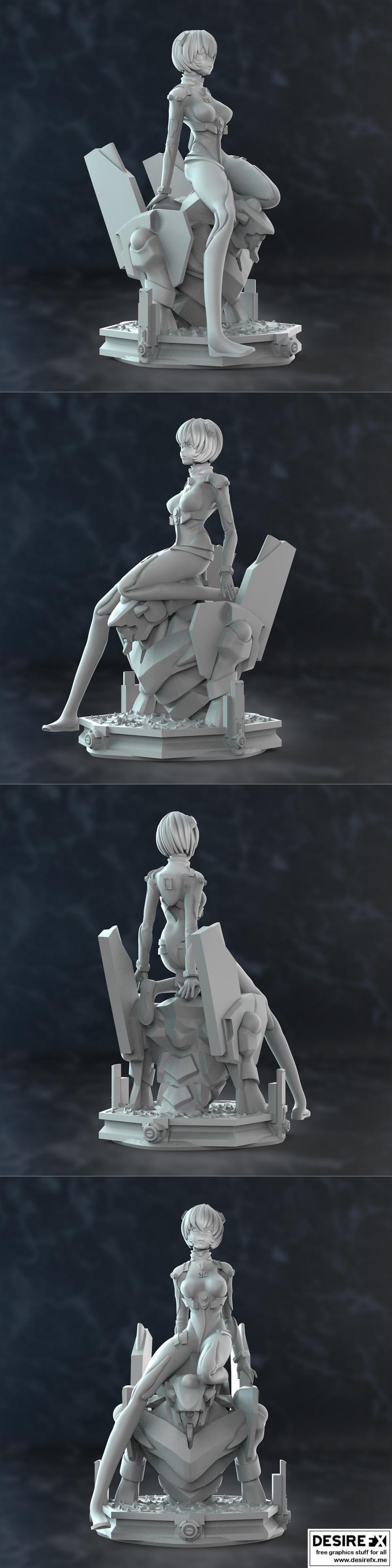 福音战士 Rei 3D打印模型|Rei – Evangelion – 3D Print Model STL