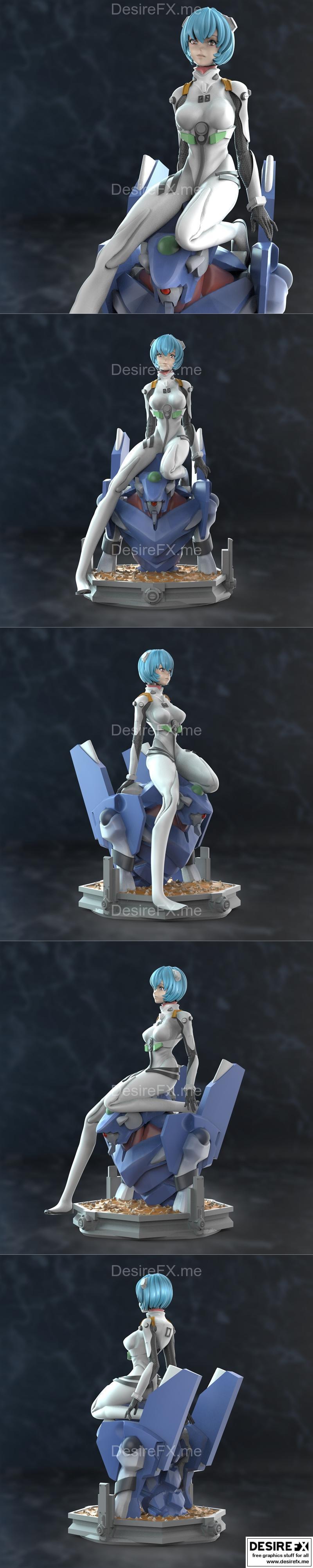 福音战士 Rei 3D打印模型|Rei – Evangelion – 3D Print Model STL