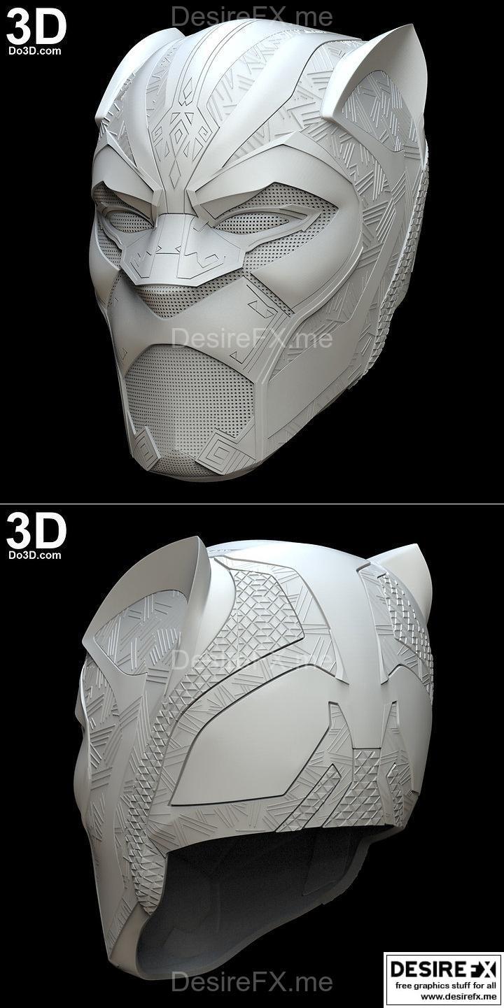 黑豹复仇者联盟无限战争头盔 3D打印模型|Black Panther Avengers Infinity War Helmet – 3D Print Model STL