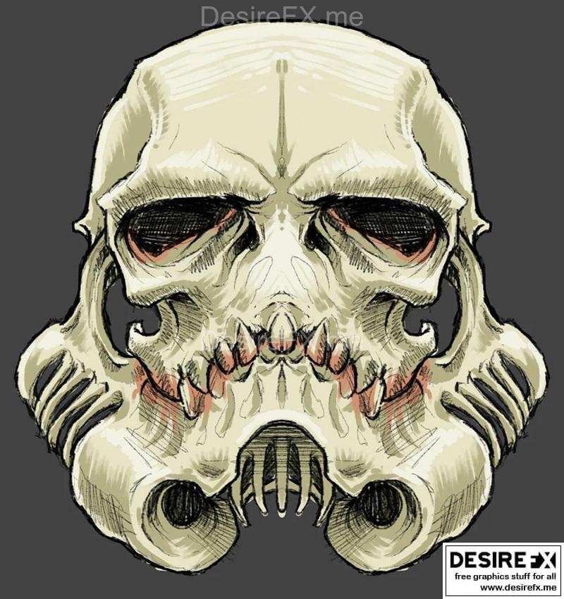 Nikk Skull Tooper头盔 3D打印模型|Nikk – Skull Tooper Helmet – 3D Print Model STL