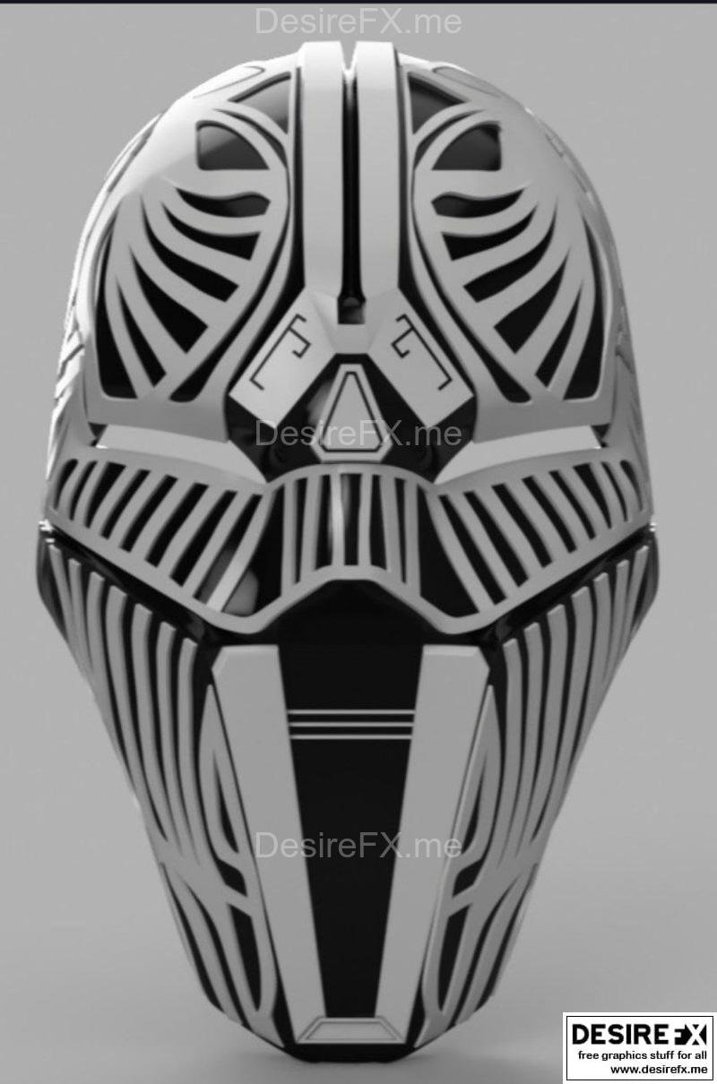 星战萨拉查克面具 3D打印模型|Sith Acolyte Mask (Star Wars) – 3D Print Model STL
