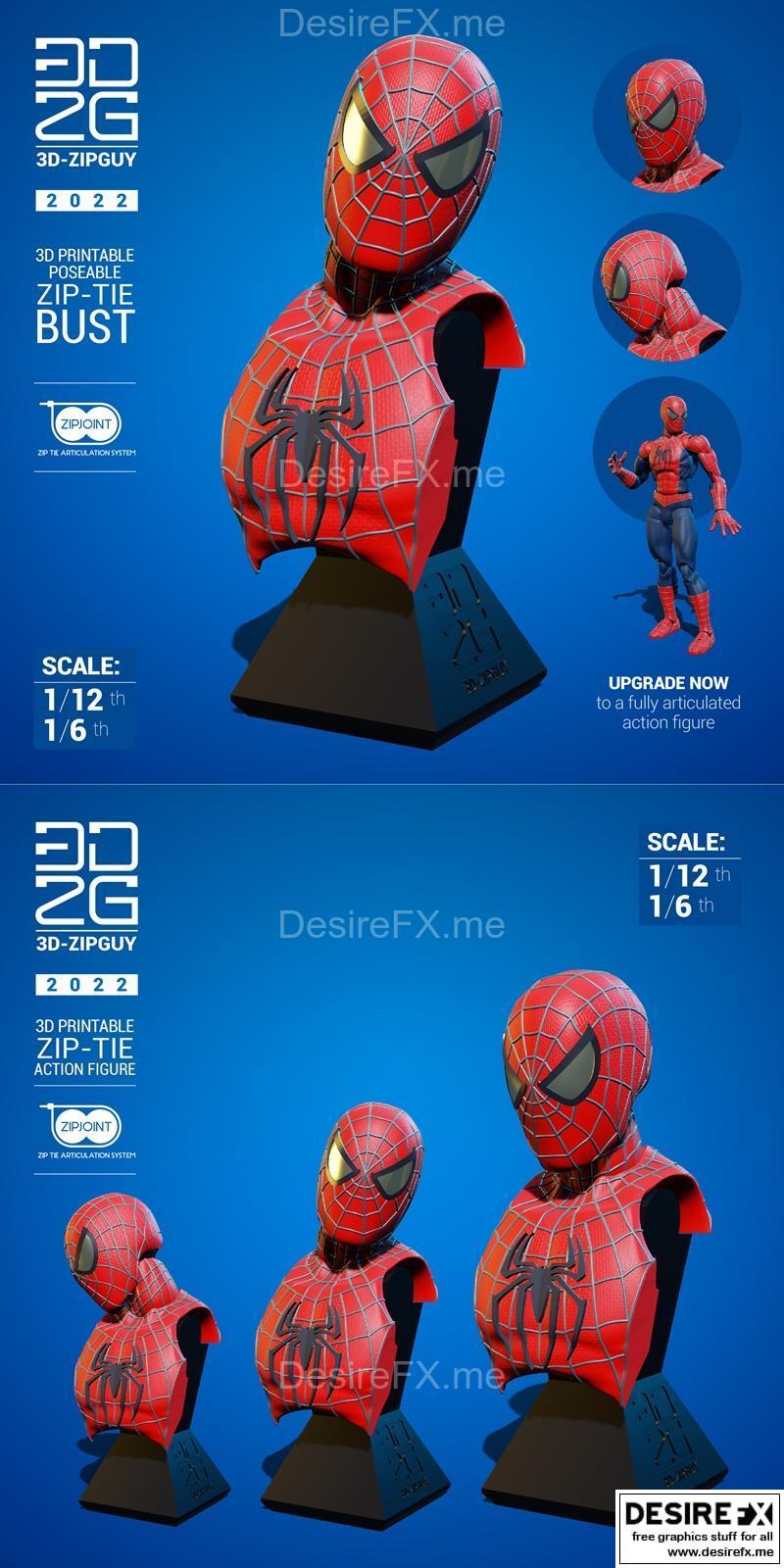 托比·马奎尔蜘蛛侠3D打印模型|Tobey maguire spiderman bust – 3D Print Model STL