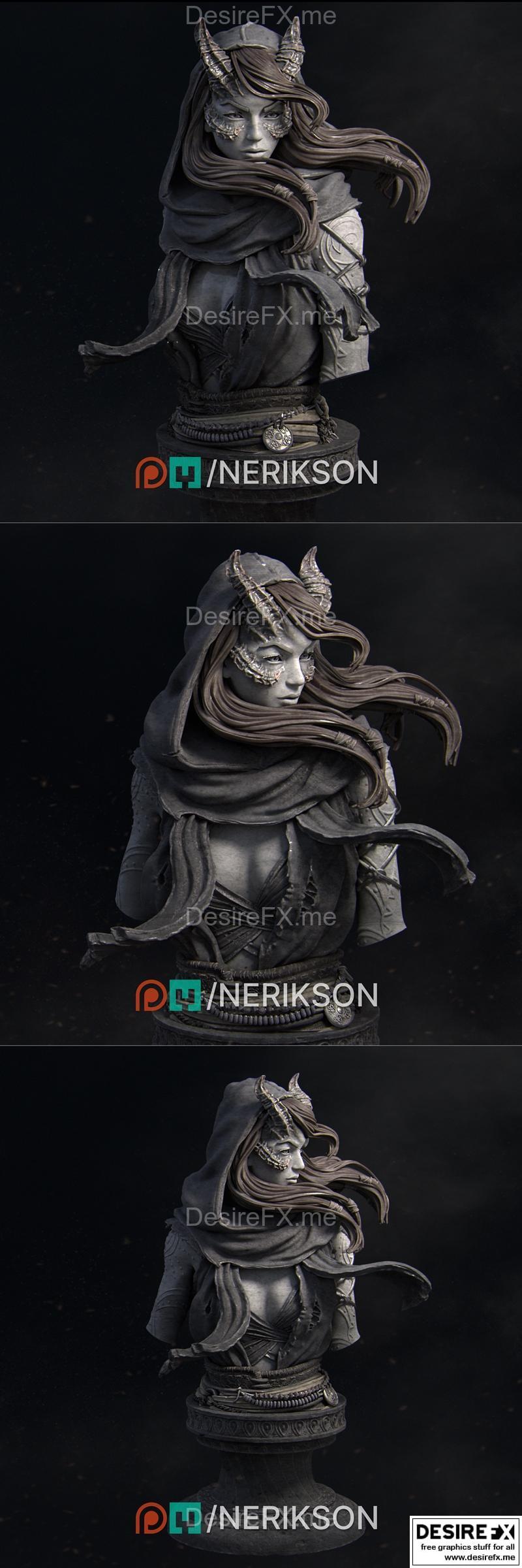 Rowena Bust 3D打印人像模型|Rowena Bust – 3D Print Model STL