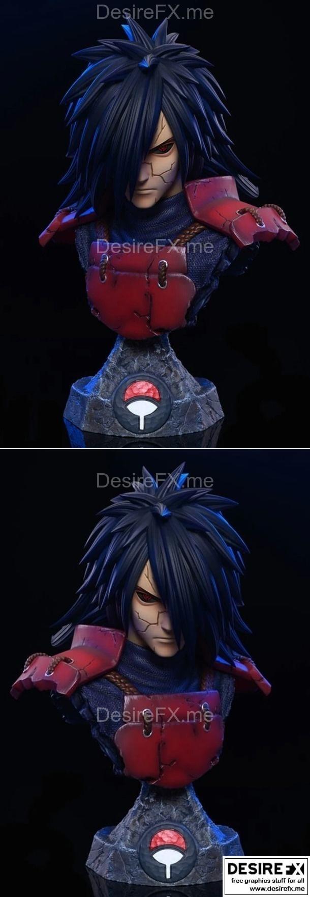 宇智波麻生 3D打印模型|Madara Uchiha Bust – 3D Print Model STL