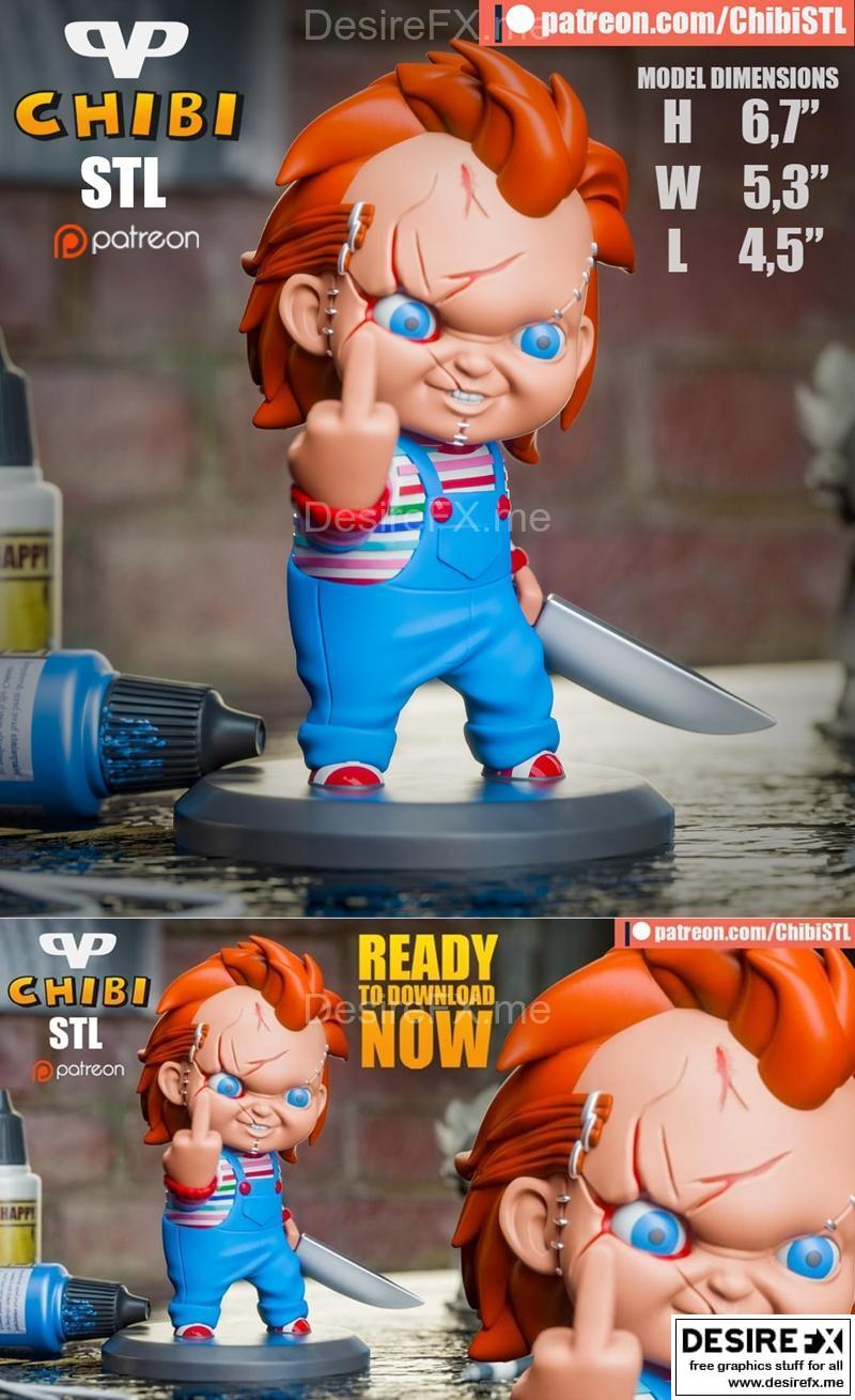 Chucky萌系3D打印模型|Chucky Chibi – 3D Print Model STL