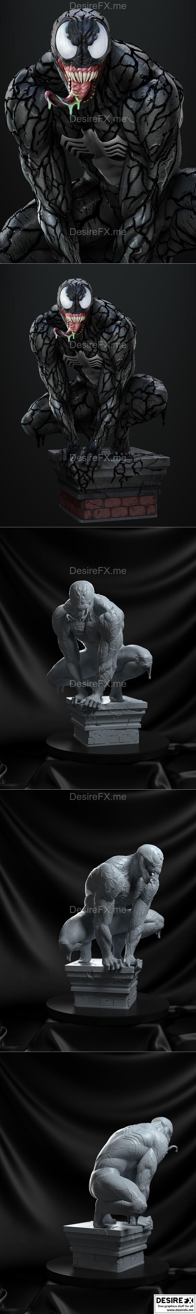Cardoso 3D工作室 - 狼人雕像 - 3D打印模型|Cardoso 3d Studio – Venom Statue – 3D Print Model STL