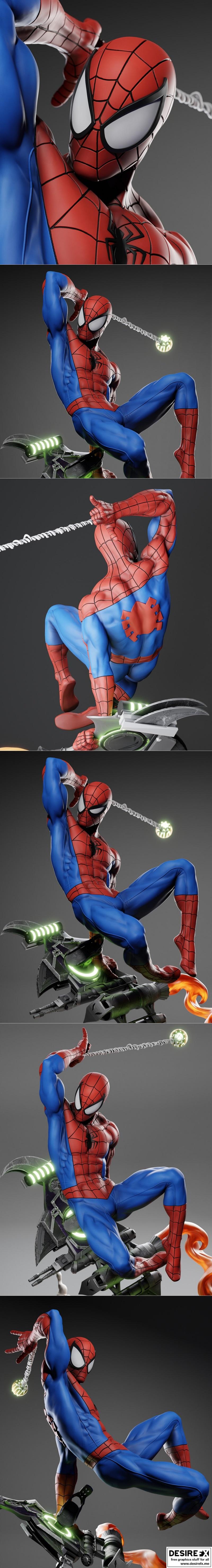蜘蛛侠3D打印模型|Ca 3d Studios – Spiderman Statue – 3D Print Model STL