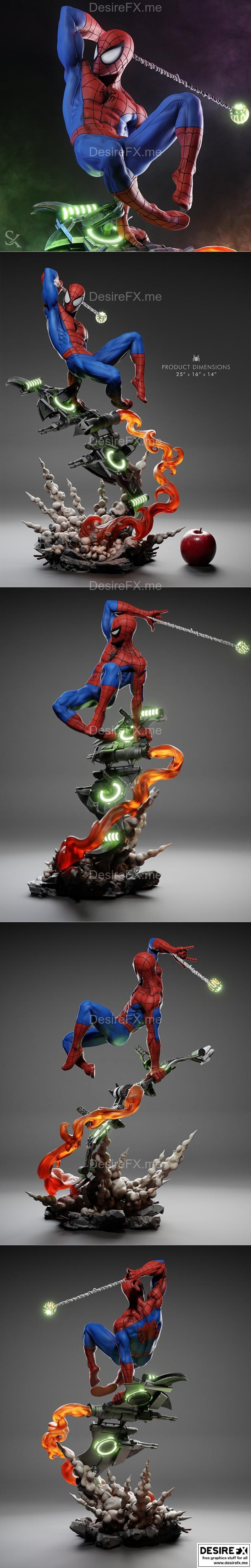 蜘蛛侠3D打印模型|Ca 3d Studios – Spiderman Statue – 3D Print Model STL