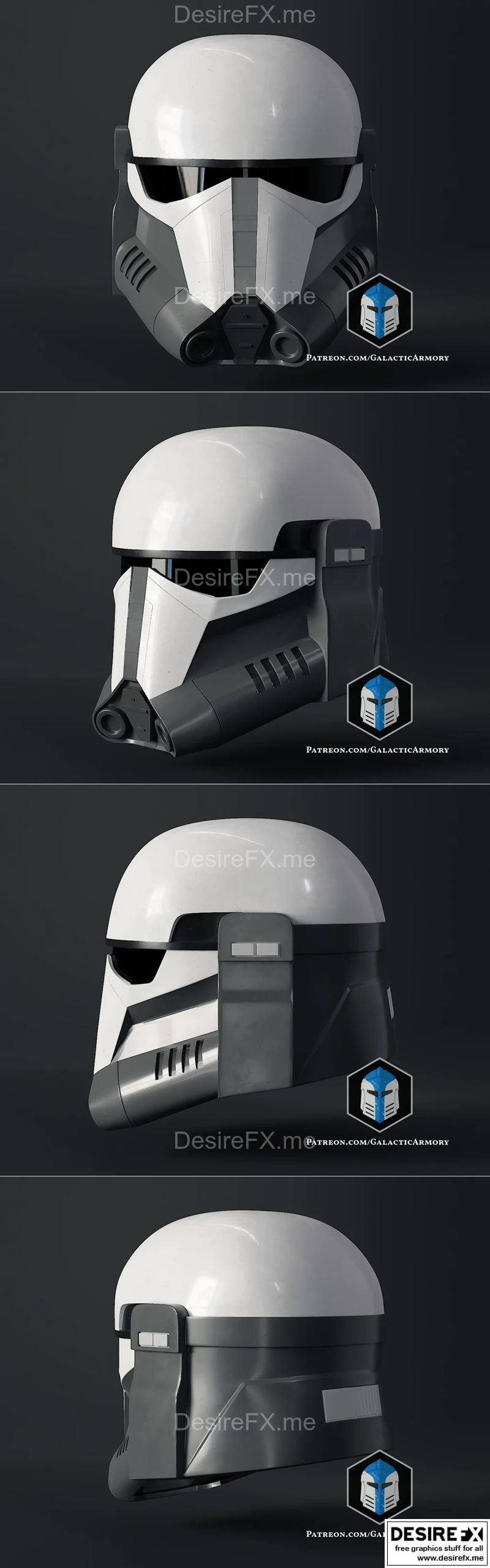 帝国武士头盔 - 3D打印模型|Imperial Mandalorian Helmet – 3D Print Model STL