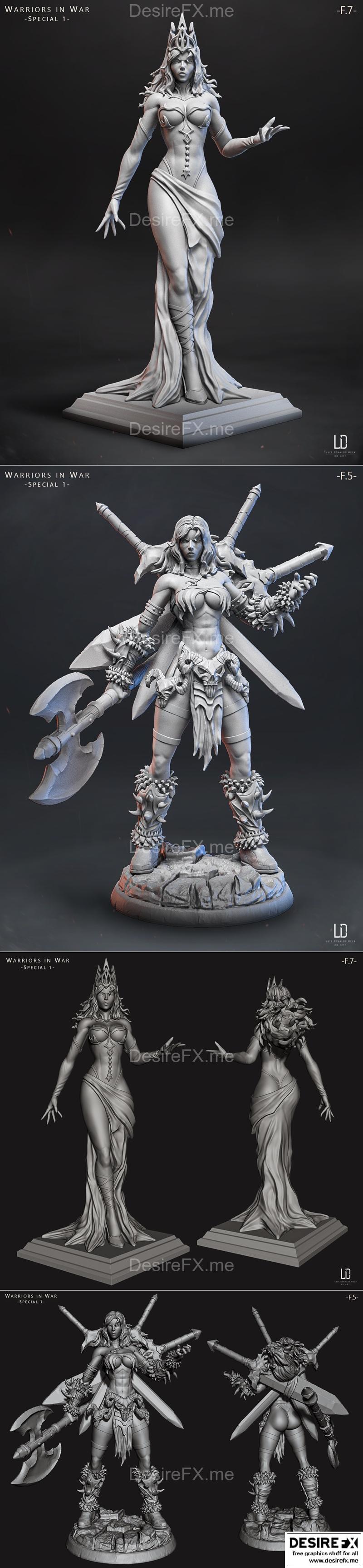 WIW特别篇1：F.5-F.7 3D打印模型|WIW – Special 1 – F.5-F.7 – 3D Print Model STL