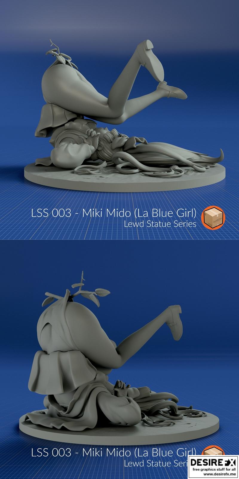 LSS 003 - 《蓝之少女》3D打印模型|LSS 003 – Miki Mido (La Blue Girl) – 3D Print Model STL