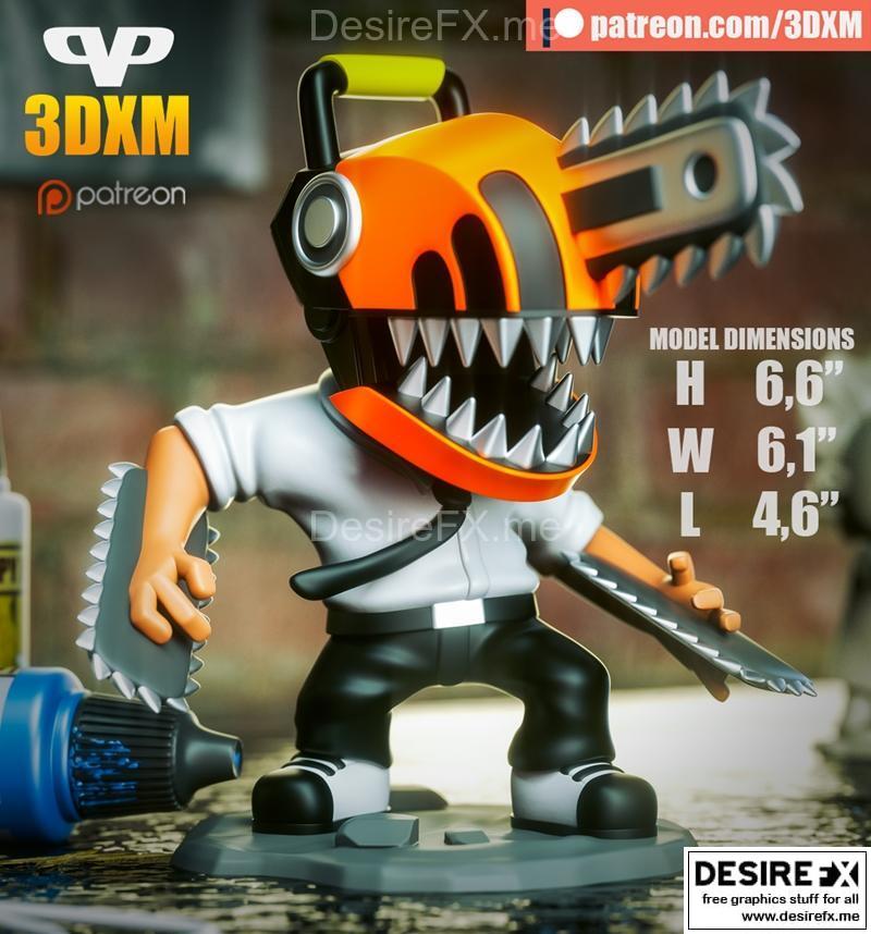 锯齿人Chibi 3D打印模型|Chainsaw Man Chibi – 3D Print Model STL
