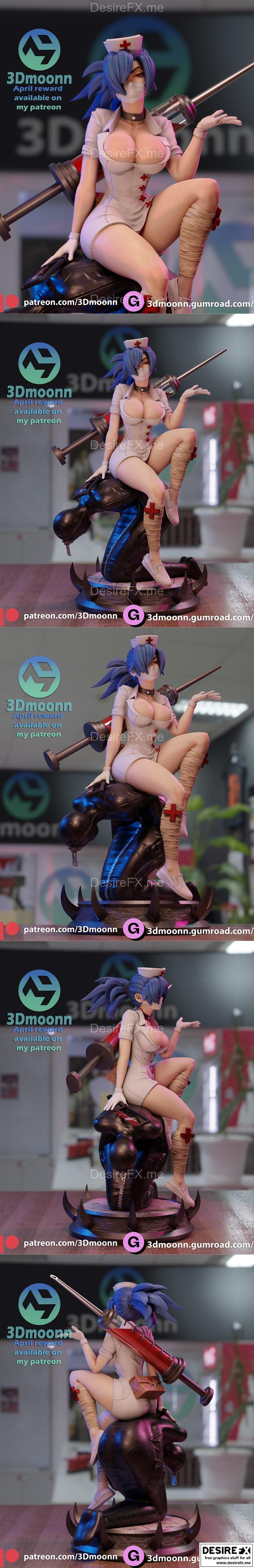 Valentine节日 Skullgirls 3D打印模型|Valentine Skullgirls – 3Dmoonn – 3D Print Model STL
